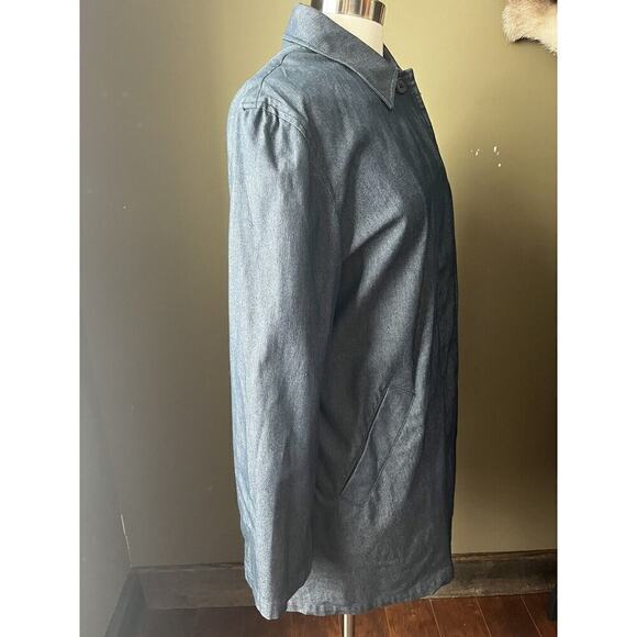 RALPH LAUREN Womens Button Front Long Sleeve Jean Jacket Coat M Blue - Picture 4 of 11